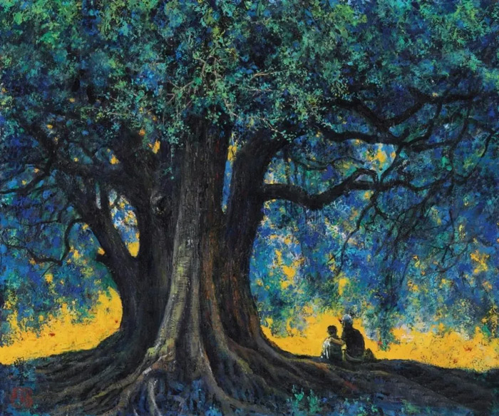 大美术家朱曜奎大师作品《父子情》172.5万成交。