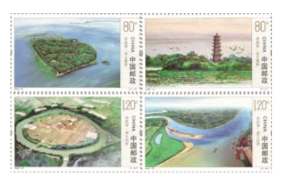 中国邮政2022年5月28日发行《洞庭湖》特种邮票1套4枚，小型张1枚。