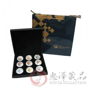 澳洲2012年龙年生肖彩色银币套装(1盎司×9)