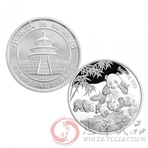 中国熊猫金币发行30周年金银纪念币5盎司银质纪念币