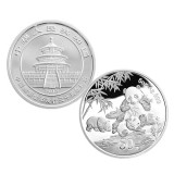 中国熊猫金币发行30周年金银纪念币5盎司银质纪念币