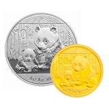 2012版熊猫金银纪念币套装(1/20盎司金币+1盎司银币)