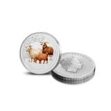 2015澳洲羊年生肖银币单枚