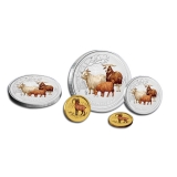 2015澳洲羊年生肖金银币套装
