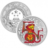 2016丙申猴年1盎司圆形彩色银币