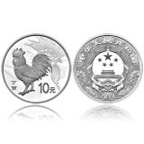 2017鸡年生肖30克本色银币