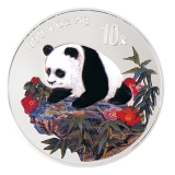 1999年熊猫纪念币1盎司彩色精制银币