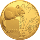 2020年鼠年2公斤圆形金币