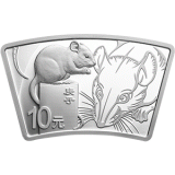 2020年鼠年生肖扇形30克银币