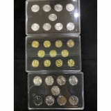 中国流通硬币老三花牡丹1元、梅花5角、菊花1角大全-卷拆原光